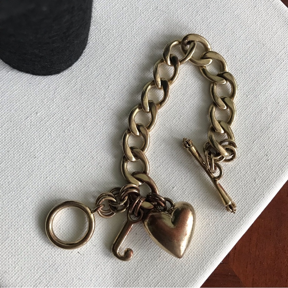Bracelet Juicy Couture Y2K puffy heart toggle bracelet - Picture 3 of 6